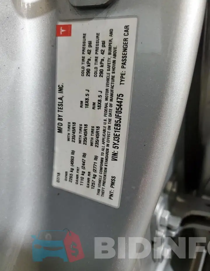 5YJ3E1EB5JF054475 Photo# 13