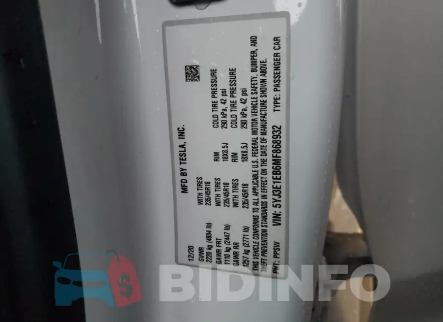 5YJ3E1EB6MF868932 Photo# 12