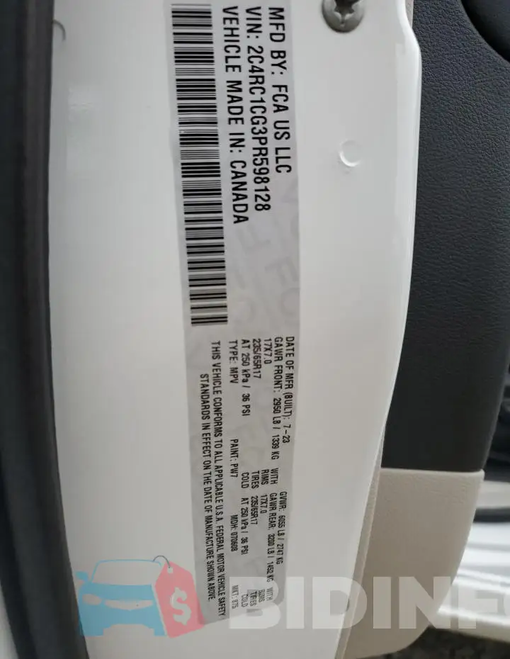 2C4RC1CG3PR598128 Photo# 14