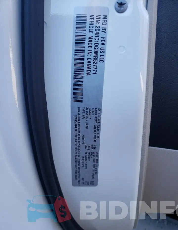 2C4RC1DG0MR527771 Photo# 12