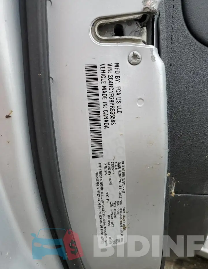 2C4RC1FG9PR556588 Photo# 13