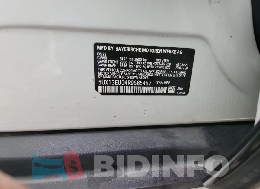 5UX13EU04R9S85487 Photo# 10