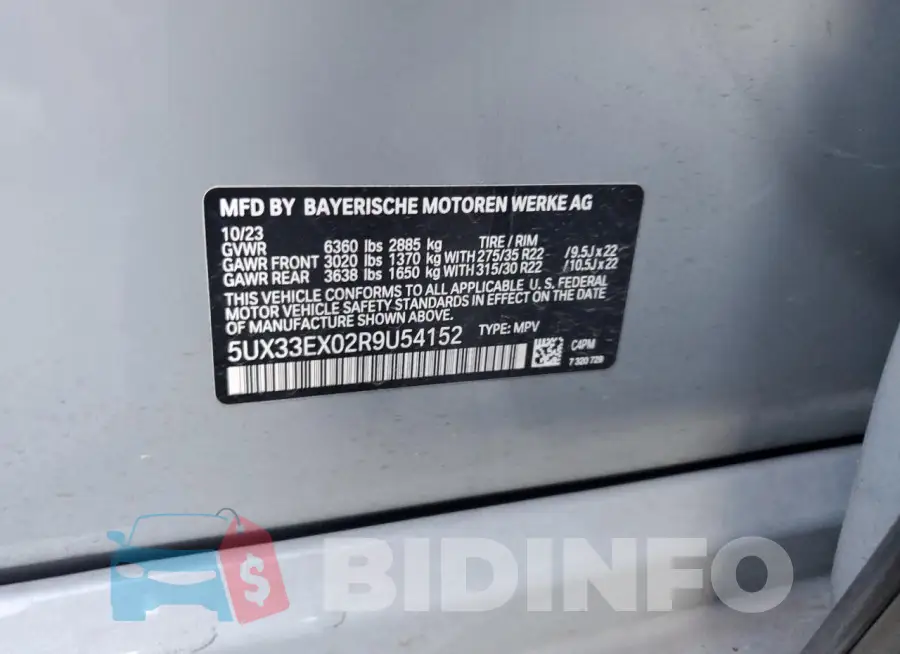 5UX33EX02R9U54152 Photo# 12