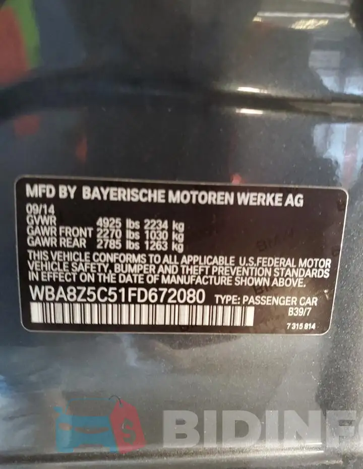 WBA8Z5C51FD672080 Photo# 12
