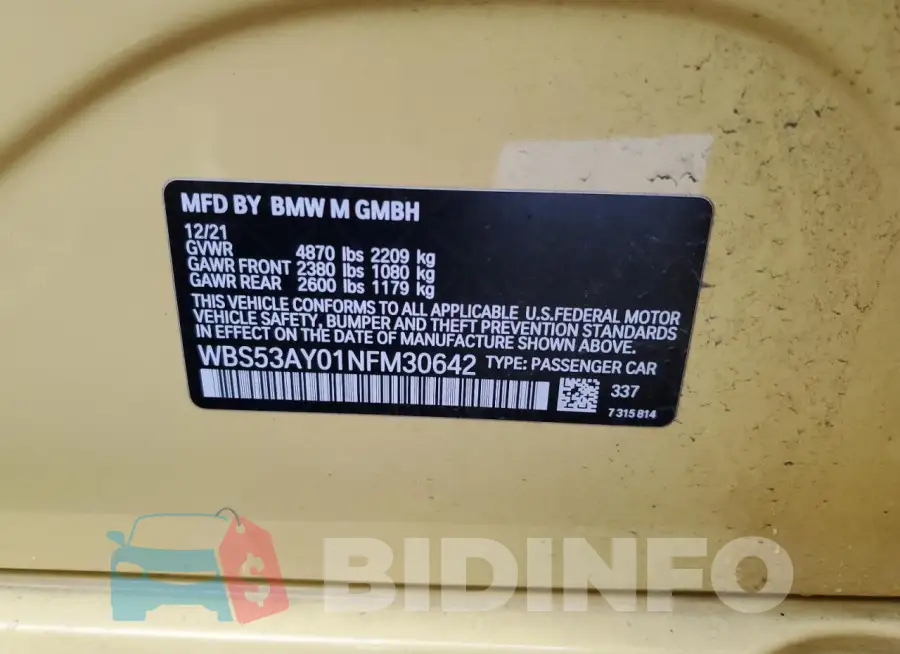 WBS53AY01NFM30642 Photo# 12