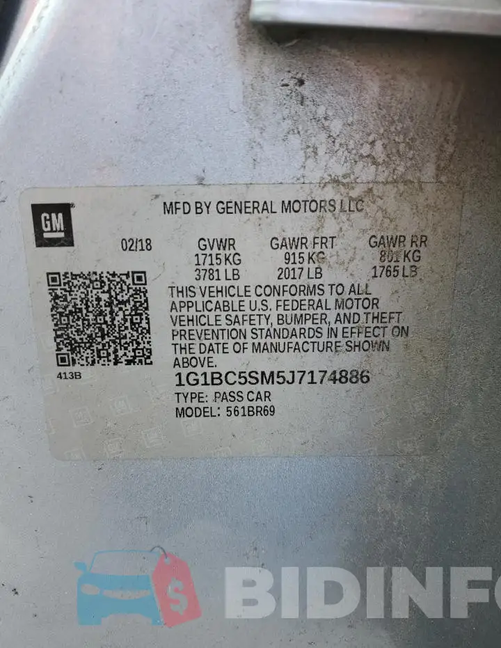 1G1BC5SM5J7174886 Photo# 12