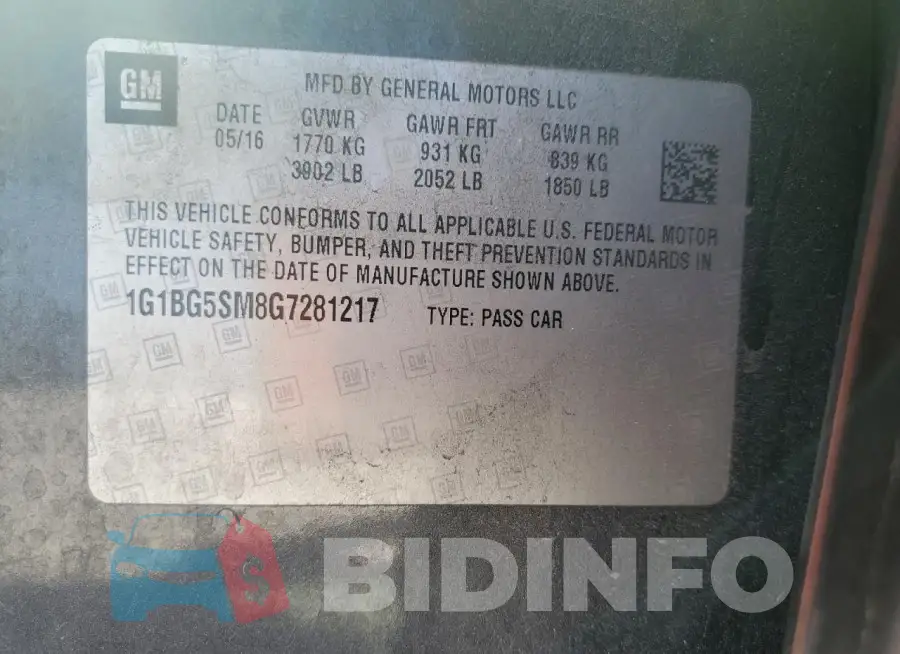 1G1BG5SM8G7281217 Photo# 13