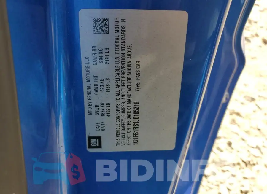 1G1FB1RS1J0105218 Photo# 13