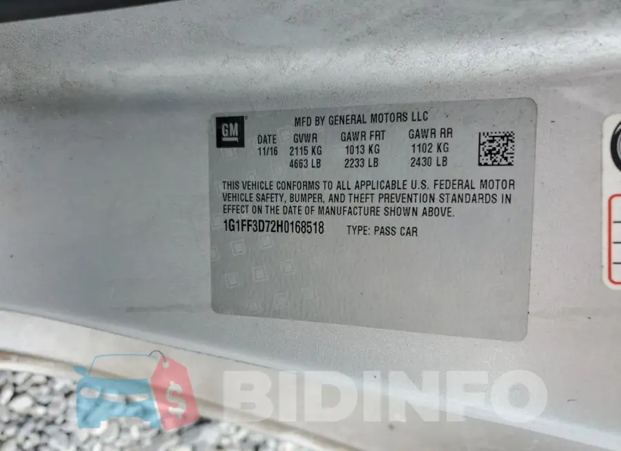1G1FF3D72H0168518 Photo# 12