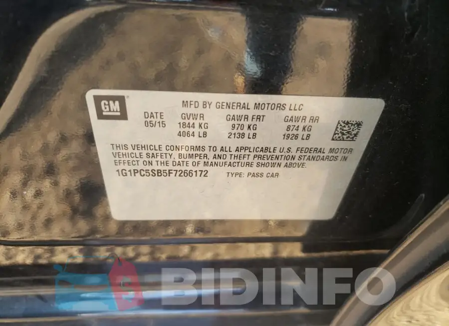1G1PC5SB5F7266172 Photo# 12
