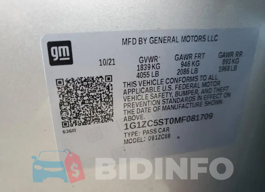 1G1ZC5ST0MF081709 Photo# 12