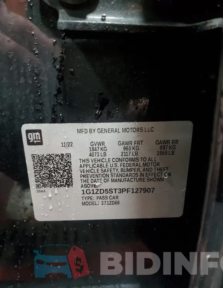 1G1ZD5ST3PF127907 Photo# 12