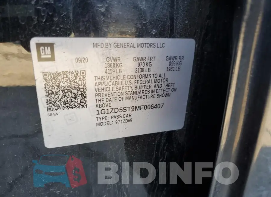 1G1ZD5ST9MF006407 Photo# 12