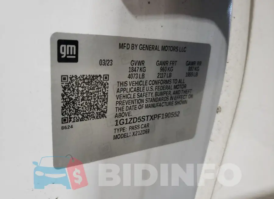 1G1ZD5STXPF190552 Photo# 12