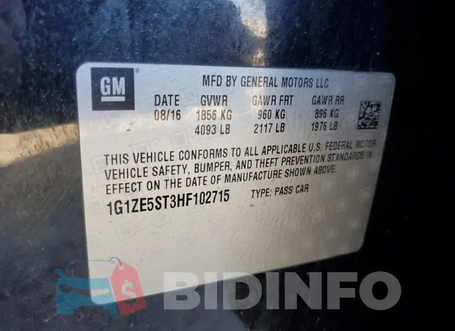 1G1ZE5ST3HF102715 Photo# 12
