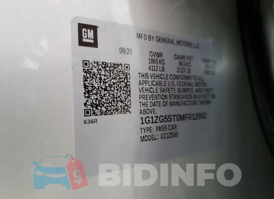 1G1ZG5ST0MF012992 Photo# 12