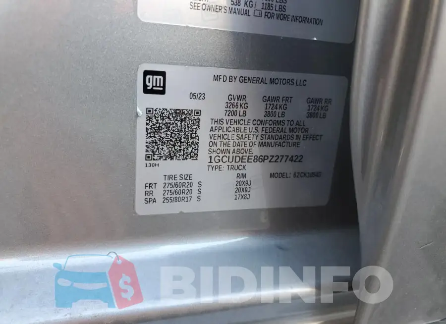 1GCUDEE86PZ277422 Photo# 12