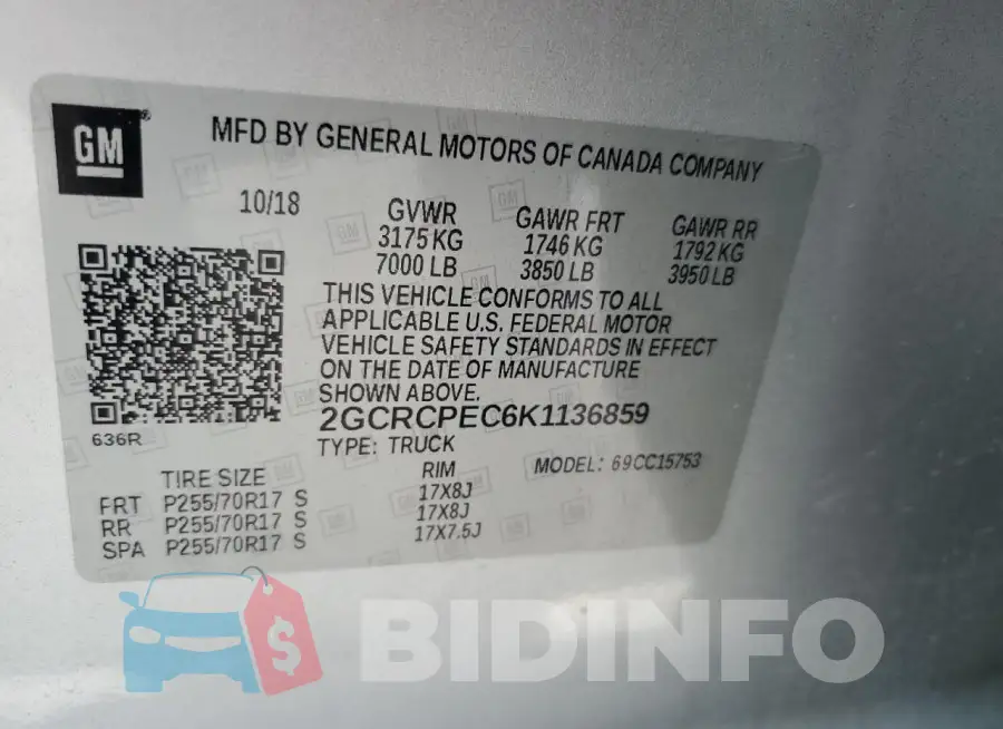 2GCRCPEC6K1136859 Photo# 12