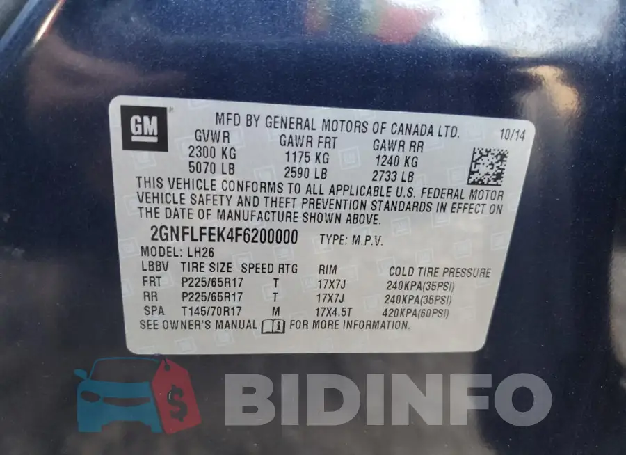 2GNFLFEK4F6200000 Photo# 14