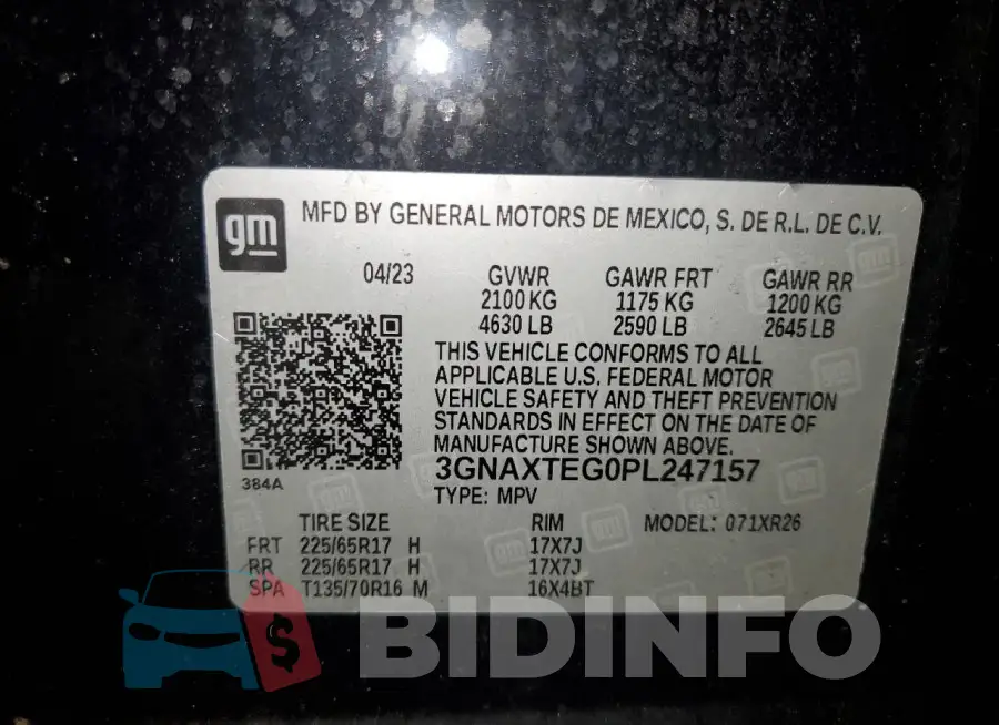 3GNAXTEG0PL247157 Photo# 13