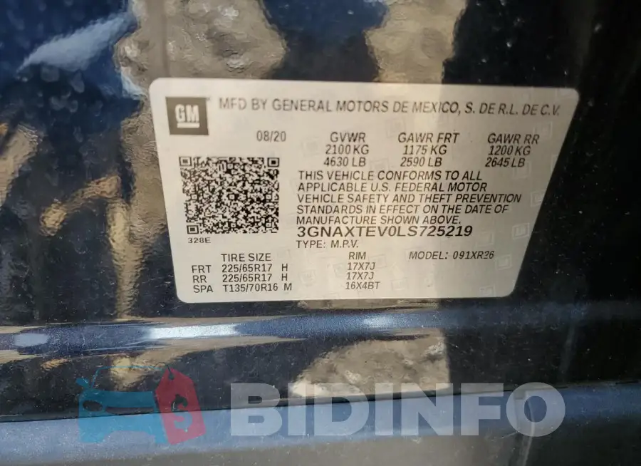 3GNAXTEV0LS725219 Photo# 13