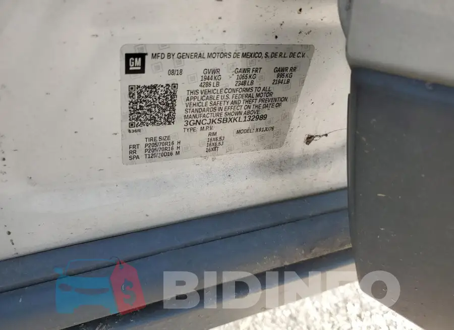 3GNCJKSBXKL132989 Photo# 13