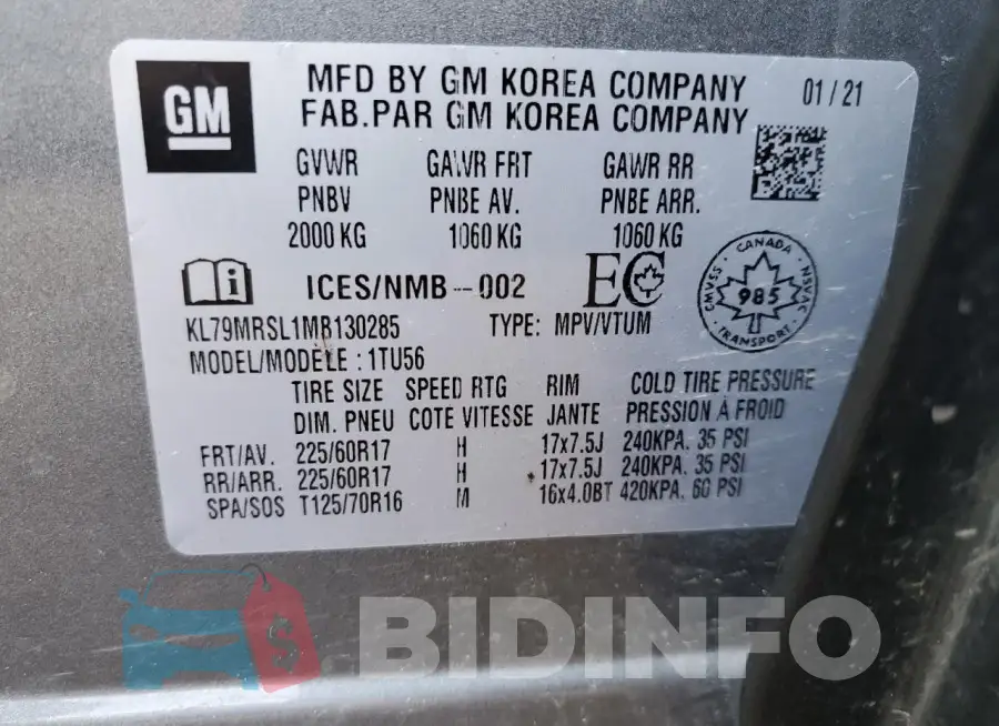 KL79MRSL1MB130285 Photo# 13