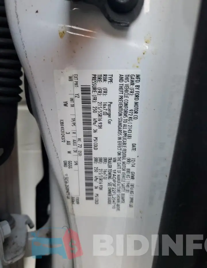 1FADP3F22FL204710 Photo# 12