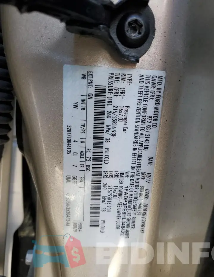 1FADP3FE8HL348422 Photo# 12