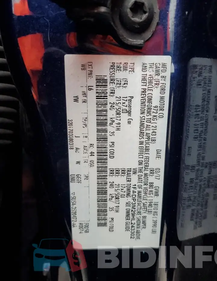 1FADP3M29HL243302 Photo# 13
