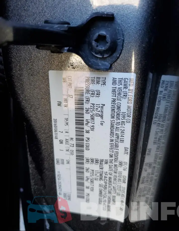 1FADP5BU1GL104733 Photo# 12