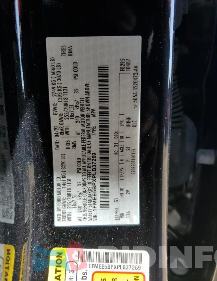 1FMEE5BPXPLB37269 Photo# 14