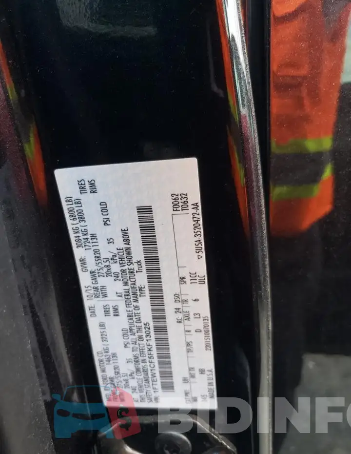 1FTEW1CF5FKF13025 Photo# 12