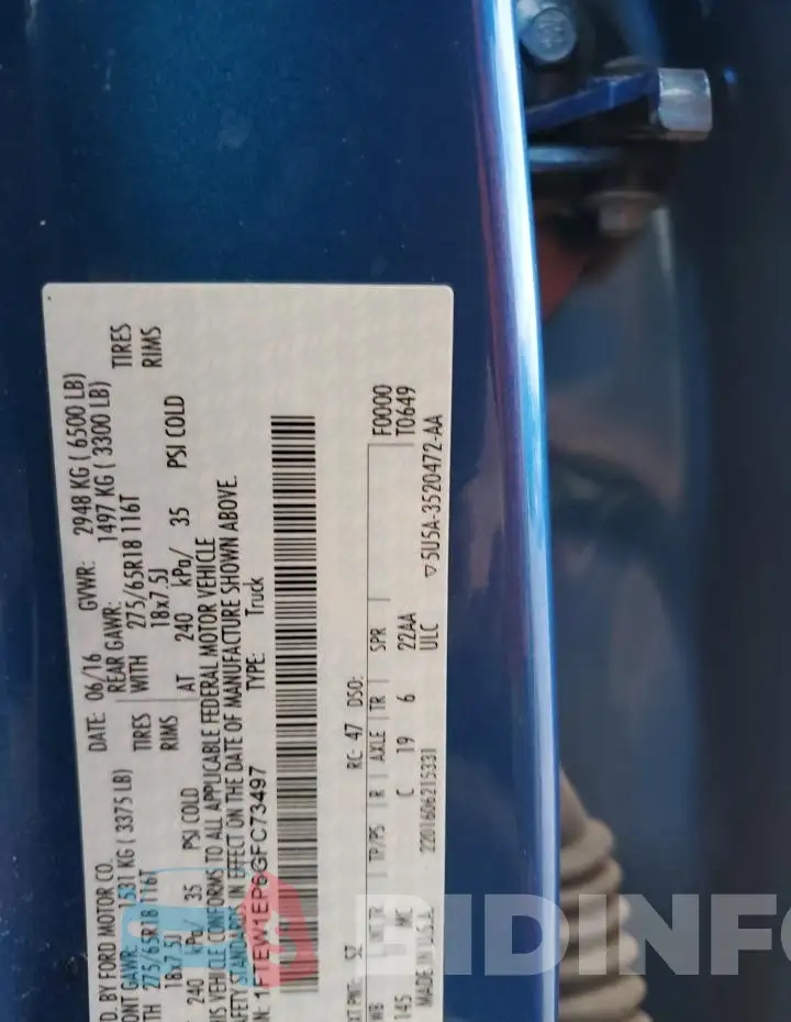 1FTEW1EP6GFC73497 Photo# 12