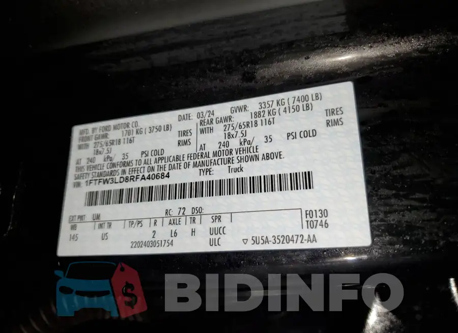 1FTFW3LD8RFA40684 Photo# 12