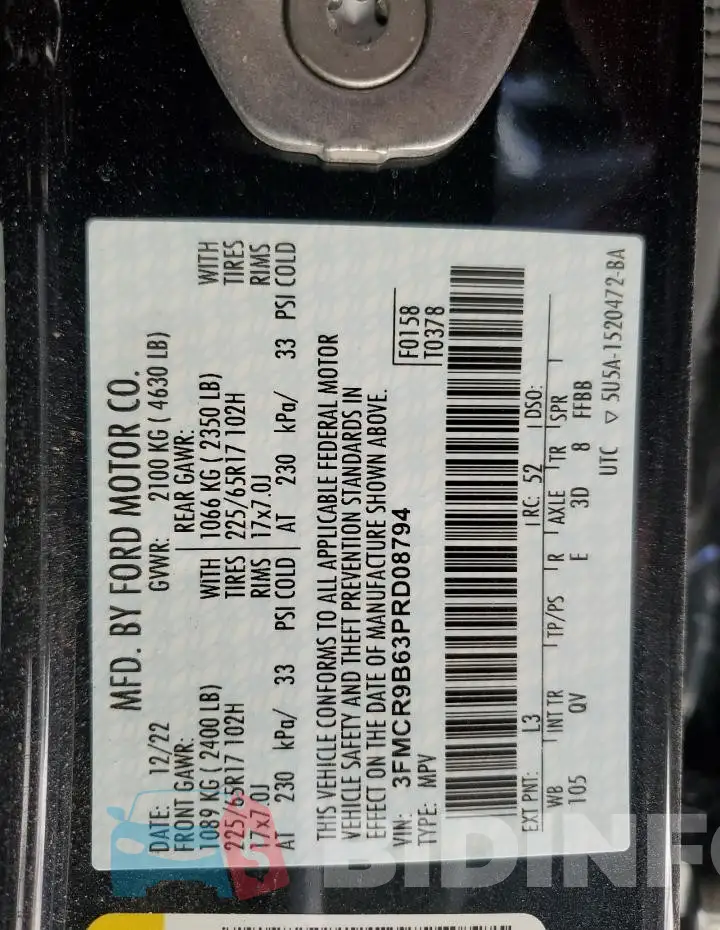 3FMCR9B63PRD08794 Photo# 13