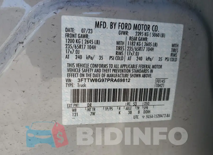 3FTTW8G97PRA69812 Photo# 12