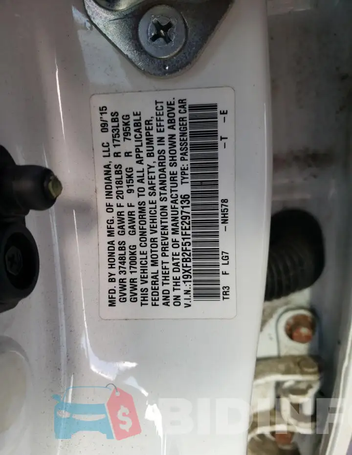 19XFB2F51FE297136 Photo# 12