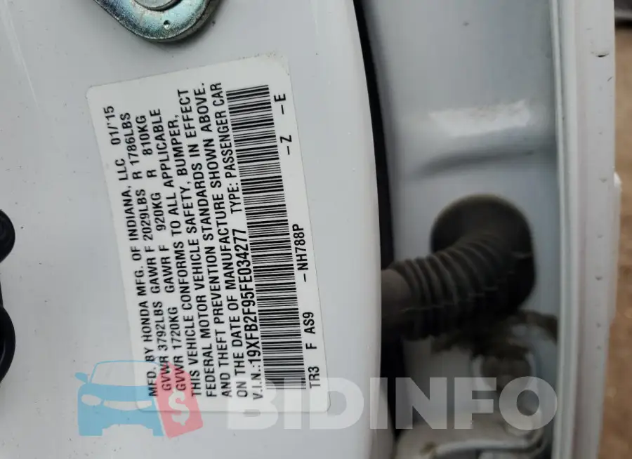19XFB2F95FE034277 Photo# 13