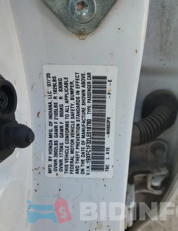 19XFC1F32LE018780 Photo# 12