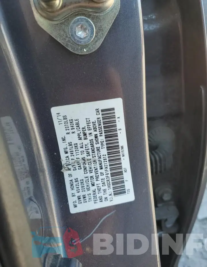 1HGCR3F81FA012812 Photo# 12