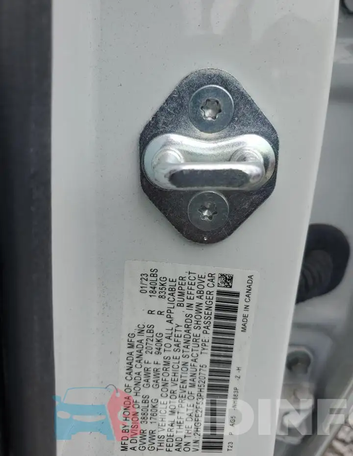 2HGFE2F53PH520775 Photo# 13