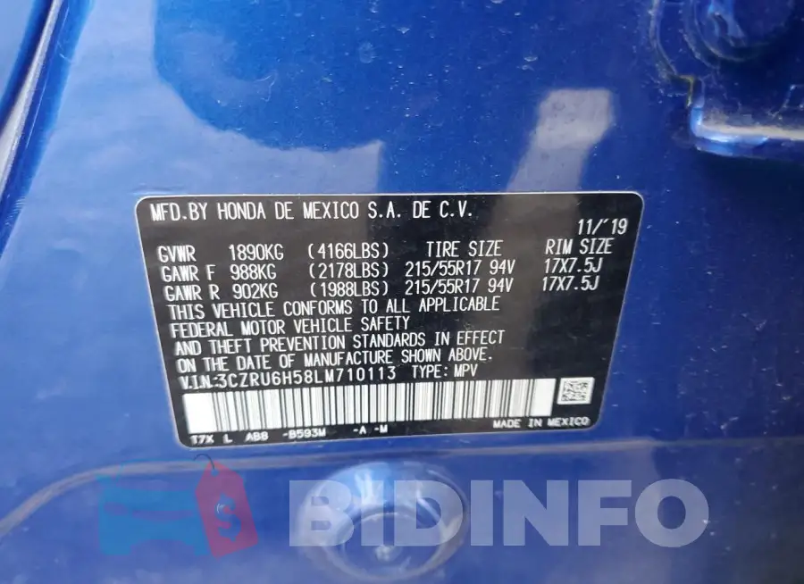 3CZRU6H58LM710113 Photo# 13