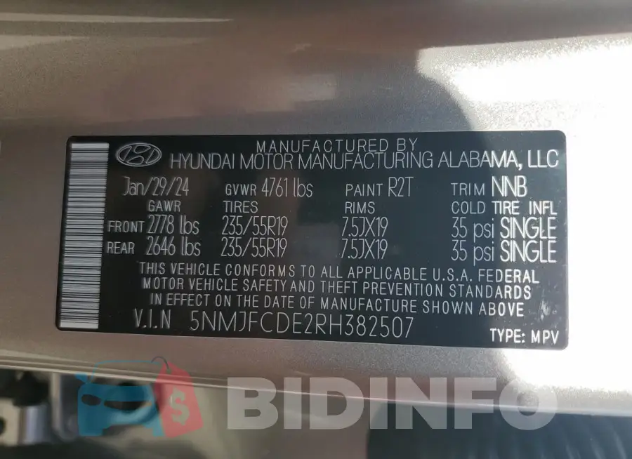 5NMJFCDE2RH382507 Photo# 13