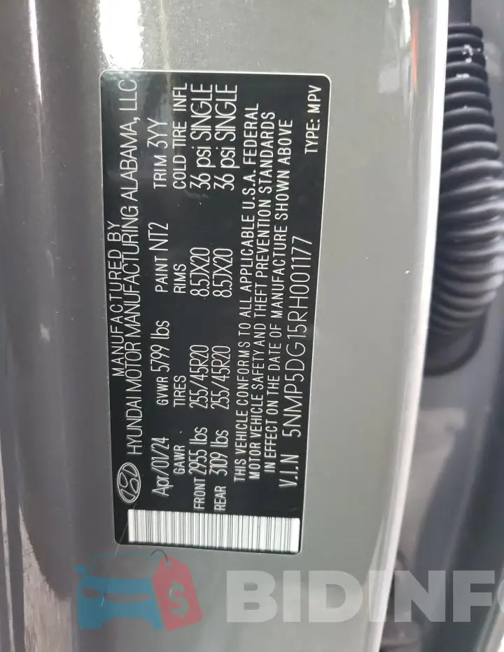 5NMP5DG15RH001177 Photo# 13