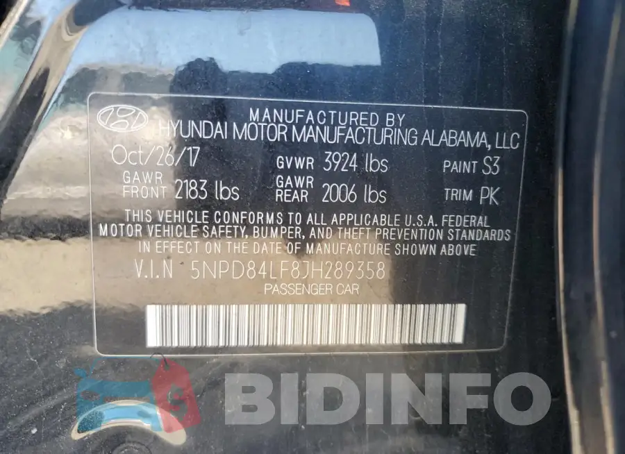 5NPD84LF8JH289358 Photo# 12