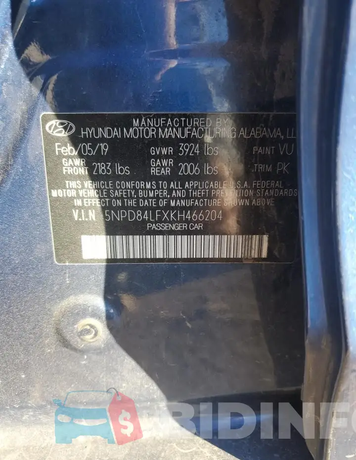 5NPD84LFXKH466204 Photo# 12