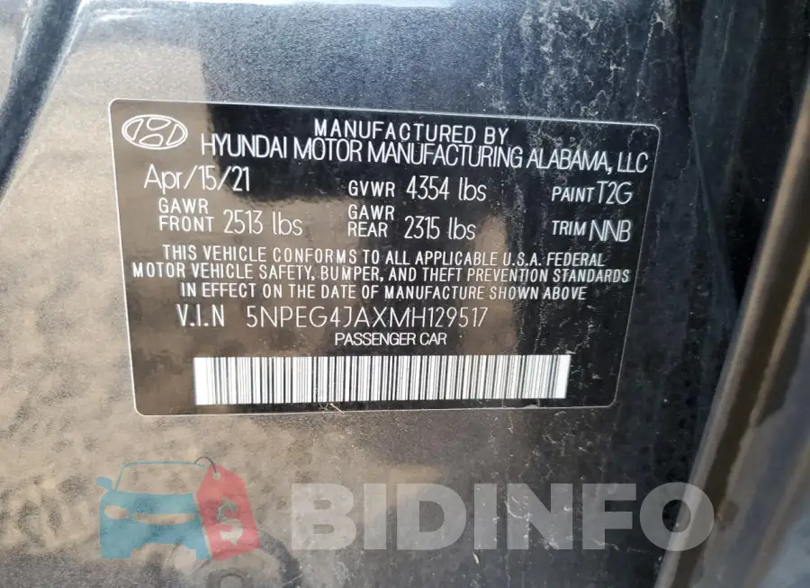 5NPEG4JAXMH129517 Photo# 13