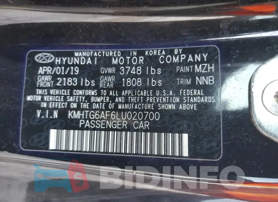 KMHTG6AF6LU020700 Photo# 12