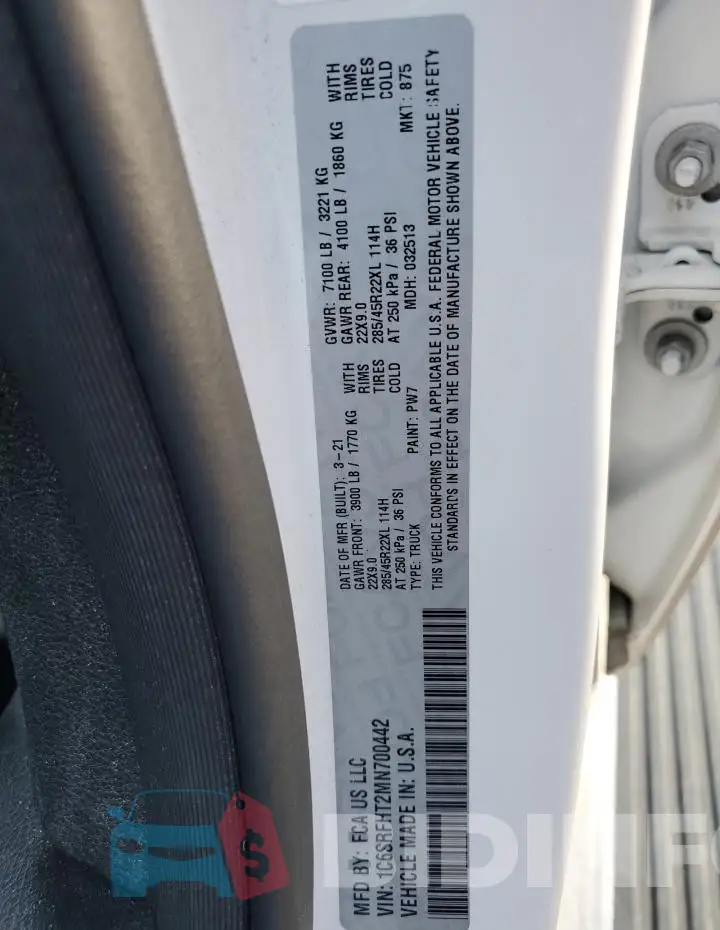 1C6SRFHT2MN700442 Photo# 12